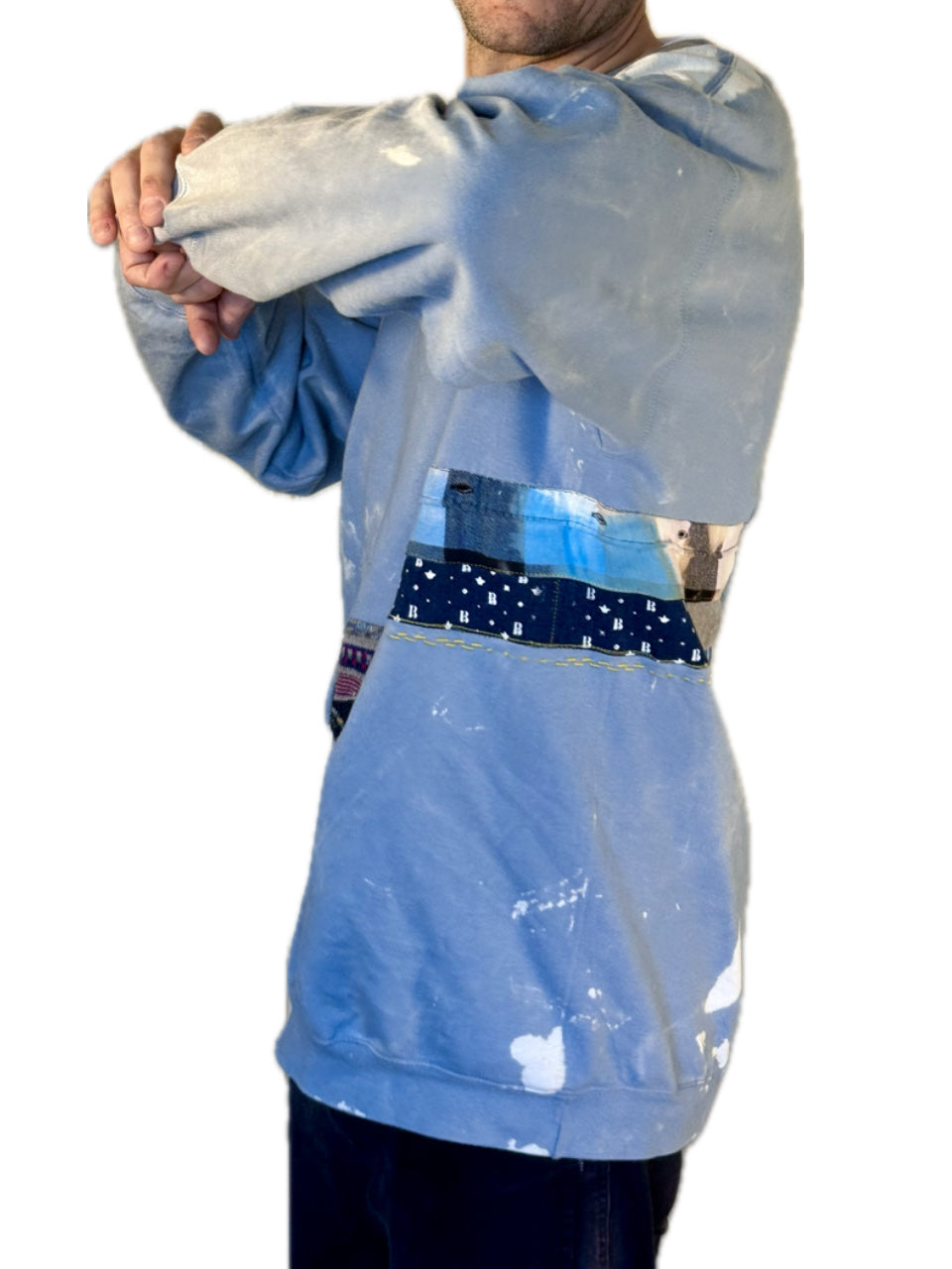 LIGHT BLUE SUPER SOFT EXTRA LONG 90’S COOGI ACID WASH CREWNECK XXL (1/1)