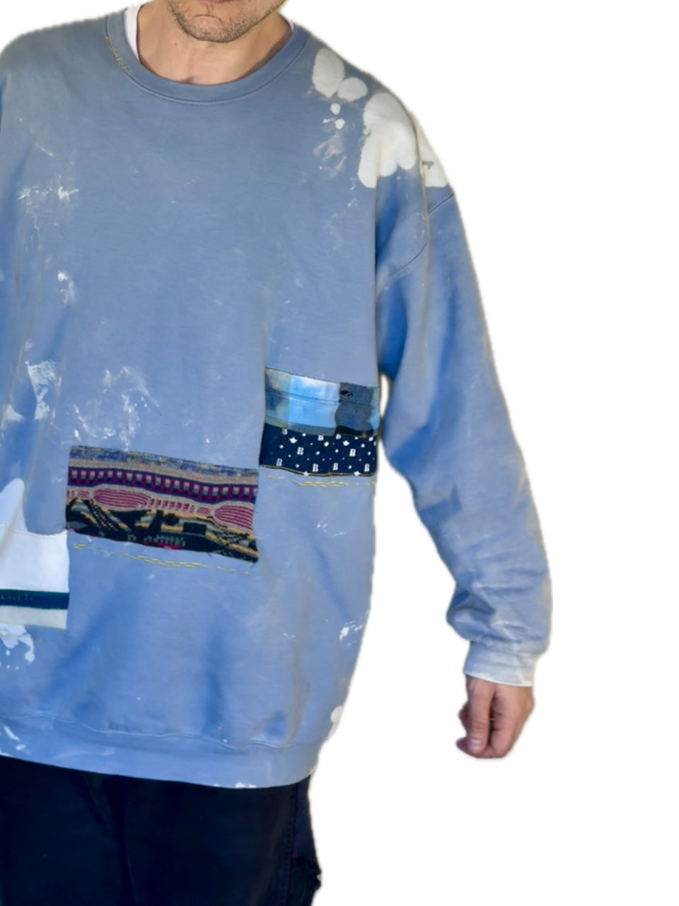 LIGHT BLUE SUPER SOFT EXTRA LONG 90’S COOGI ACID WASH CREWNECK XXL (1/1)