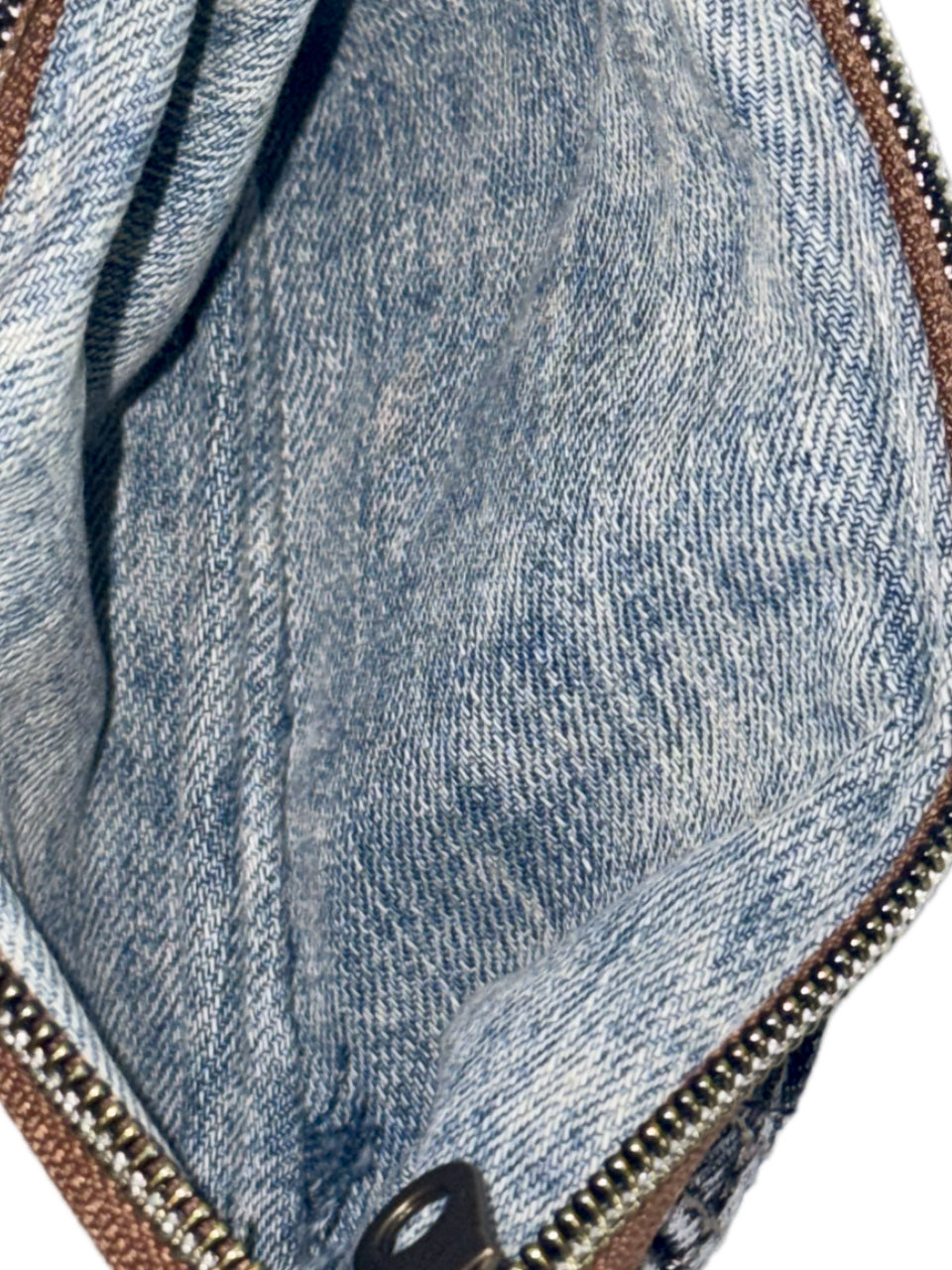 VANILLA LEATHER DENIM POCKET WALLET BROWN TRIM (1/1)