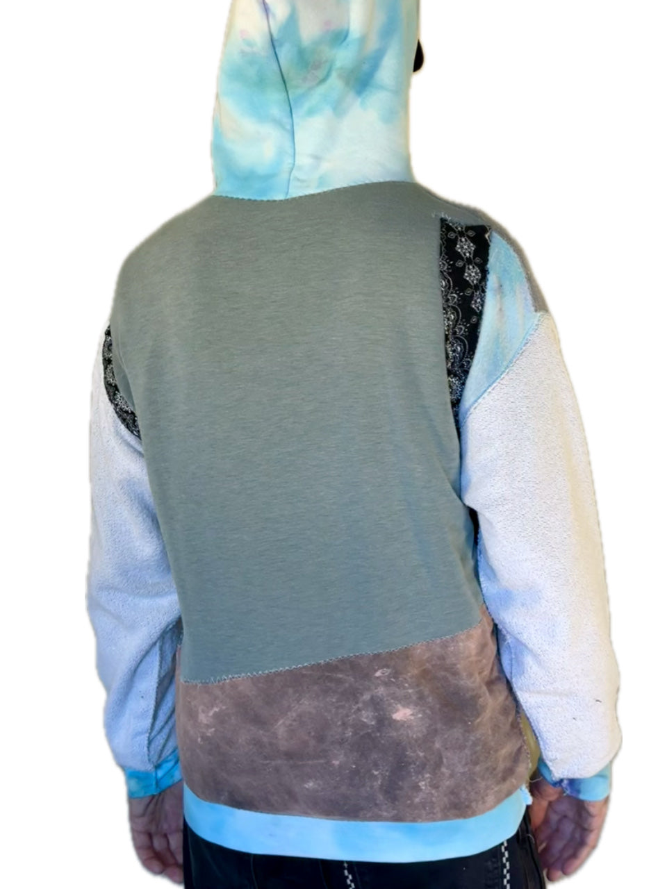 ICE DRIP BLUE TIE DYE REVERSIBLE HOODIE LARGE (1/1)