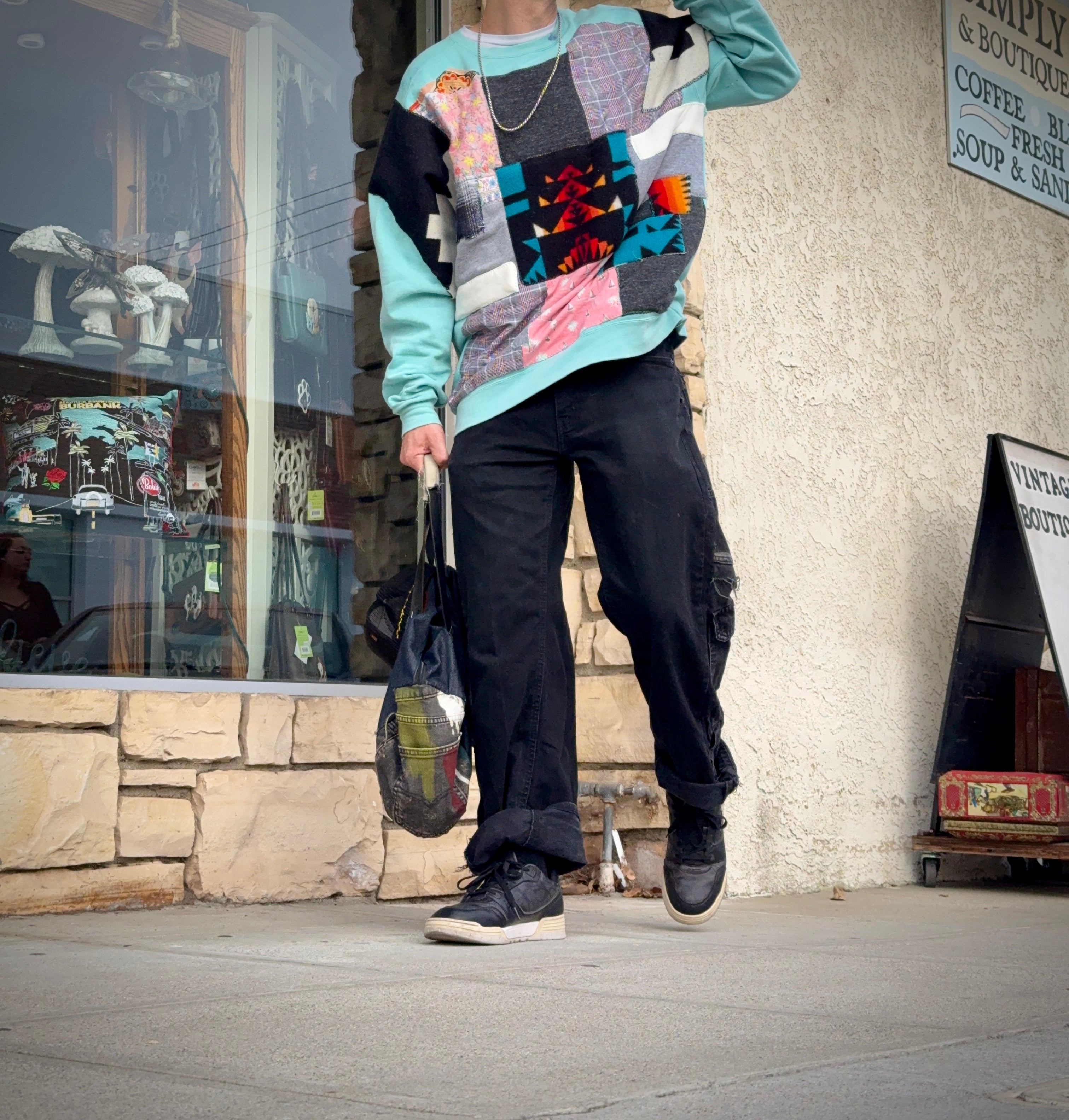 TURQUOISE PATCH 90’S PENDLETON PAINT CREWNECK XXL (1/1)