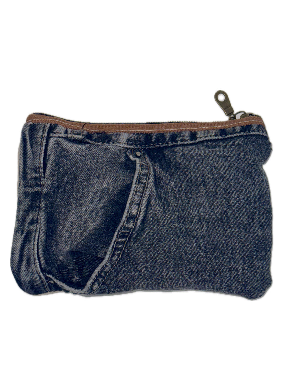 VANILLA LEATHER DENIM POCKET WALLET BROWN TRIM (1/1)