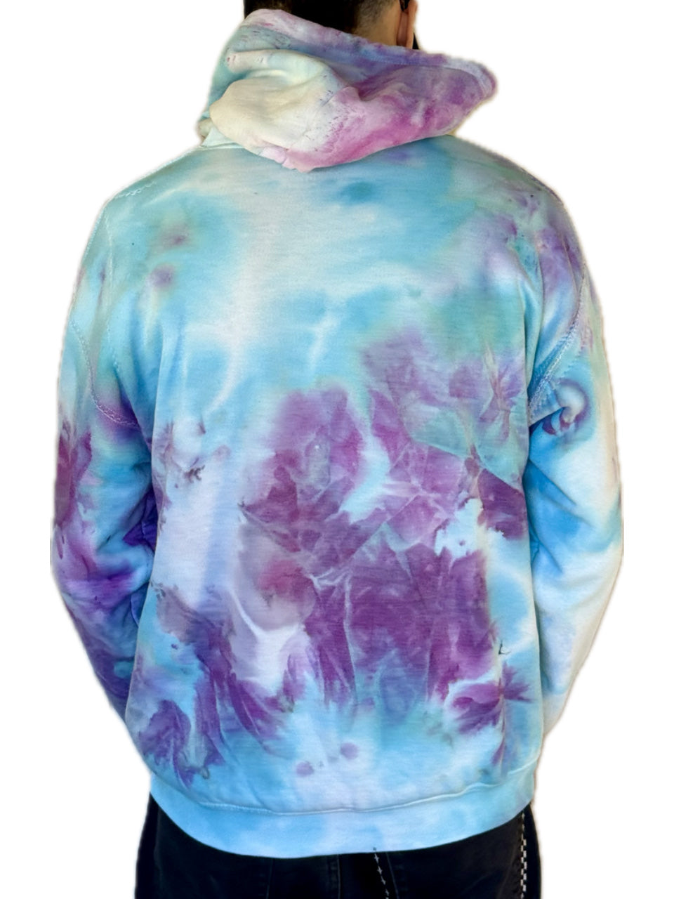 ICE DRIP BLUE TIE DYE REVERSIBLE HOODIE LARGE (1/1)