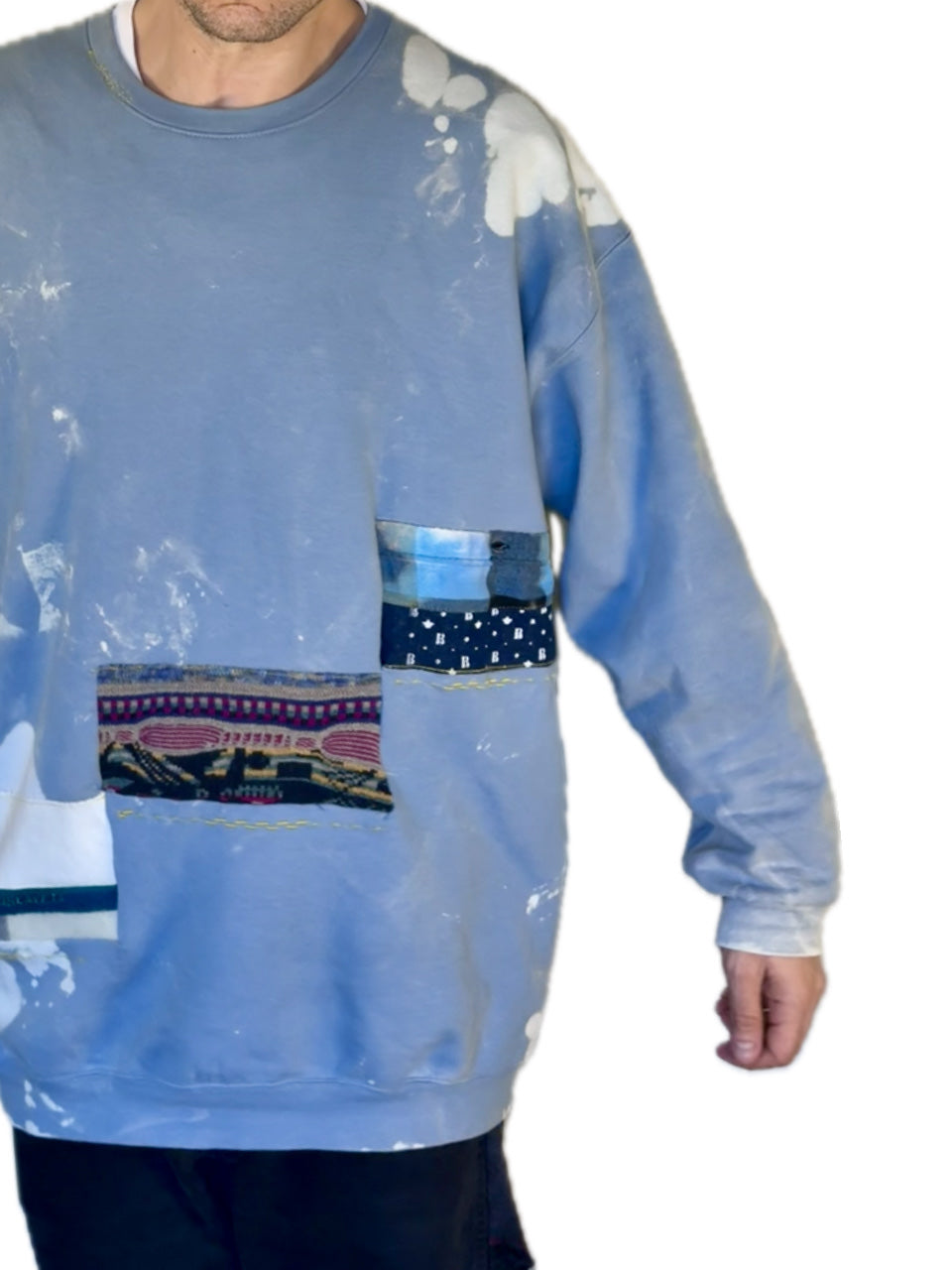 LIGHT BLUE SUPER SOFT EXTRA LONG 90’S COOGI ACID WASH CREWNECK XXL (1/1)