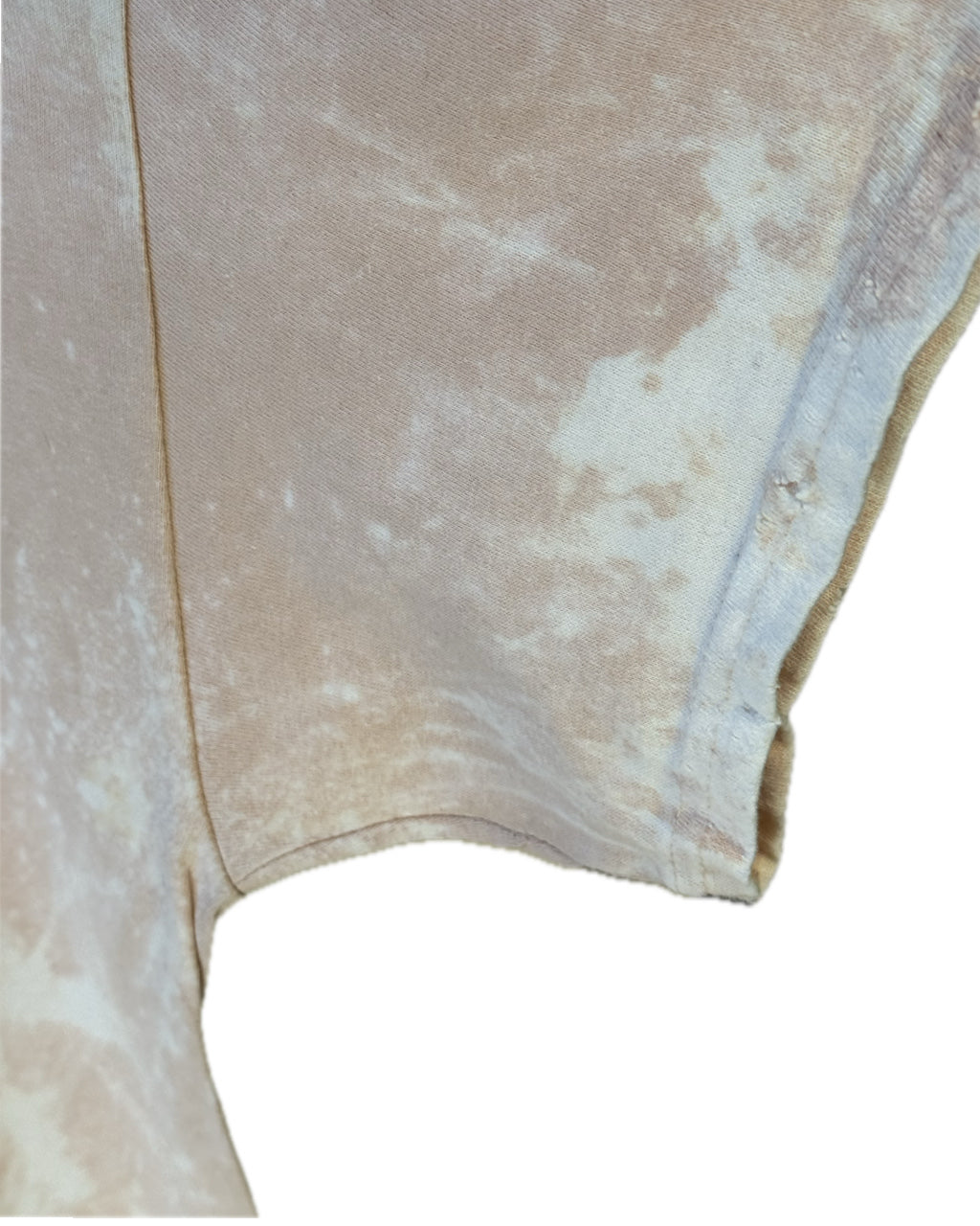 ACID WASH BEIGE PINK DISTRESSED SPLATTER T-SHIRT (1/1)