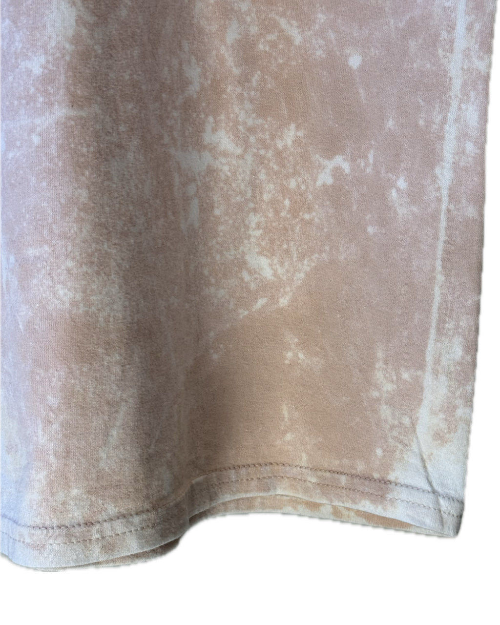ACID WASH BEIGE PINK DISTRESSED SPLATTER T-SHIRT (1/1)