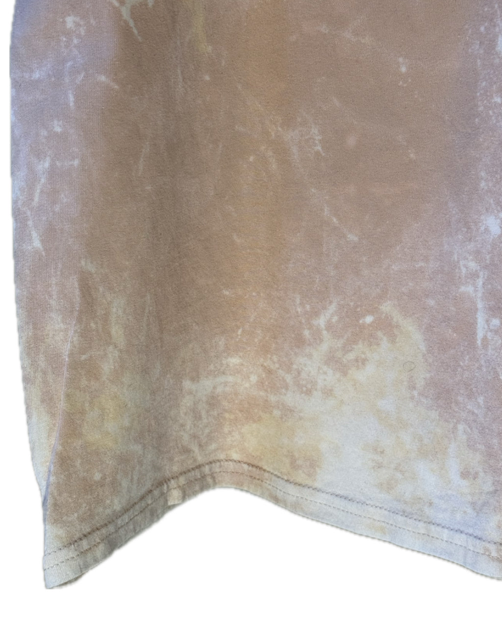 ACID WASH BEIGE PINK DISTRESSED SPLATTER T-SHIRT (1/1)