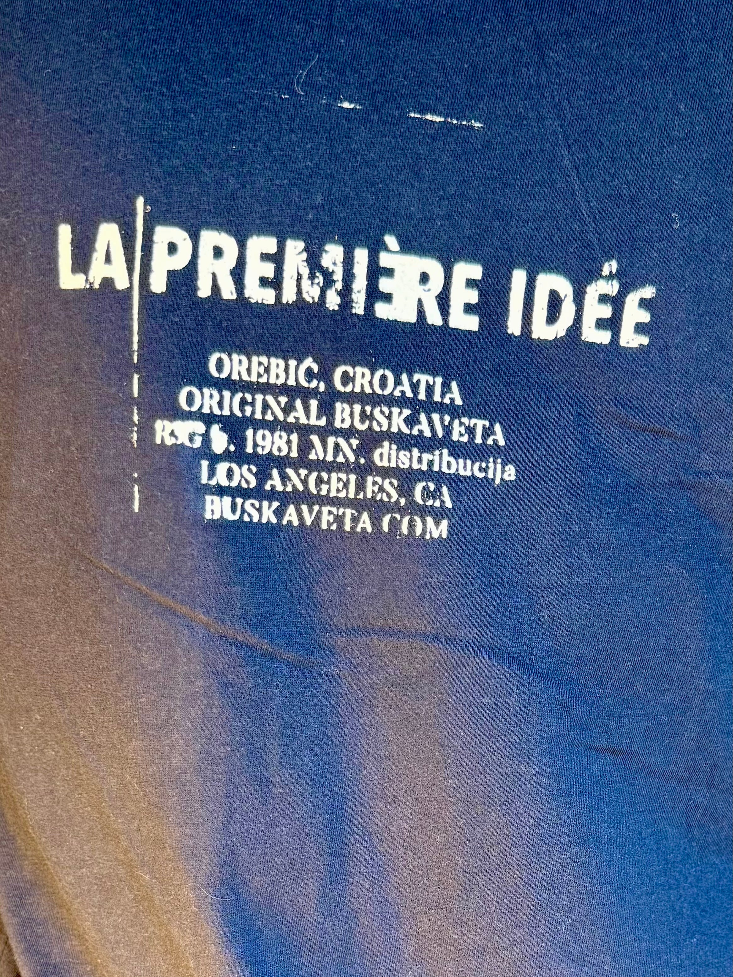 LA PREMIÈRE IDÉE ANGEL MUSE DARK BLUE POCKET T-SHIRT