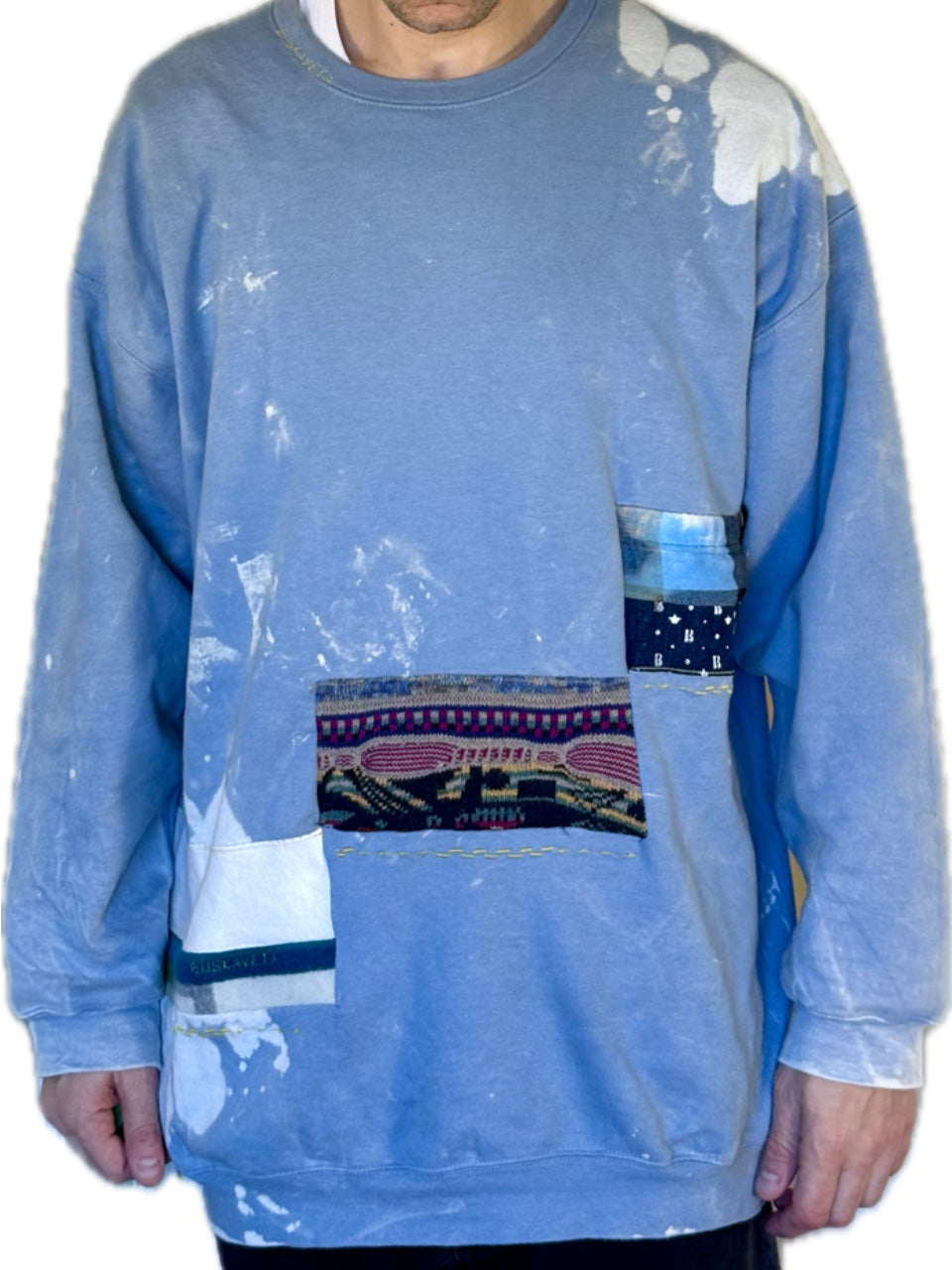 LIGHT BLUE SUPER SOFT EXTRA LONG 90’S COOGI ACID WASH CREWNECK XXL (1/1)