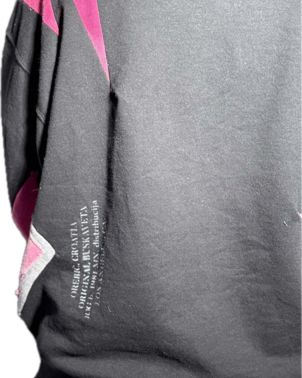 BLACK PINK QUILTED PATCHED ACID WASH HOODIE (1/1)