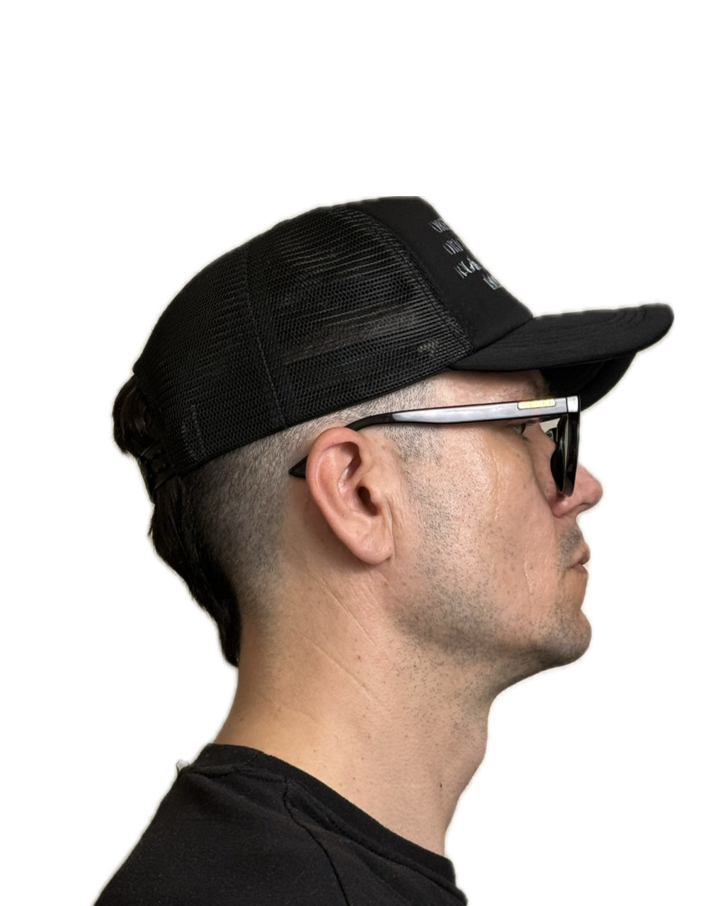 BLACK TRUCKER HAT WHITE & TEAL LOGO (1/1)