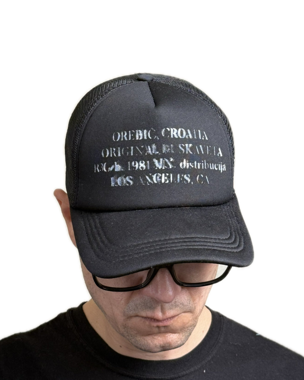 BLACK TRUCKER HAT WHITE & TEAL LOGO (1/1)