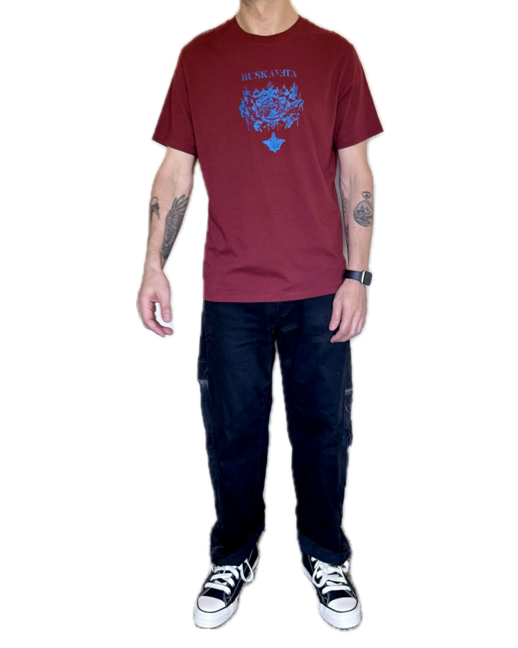 BLUE CREST MAROON CHANDELIER T-SHIRT (1/1)