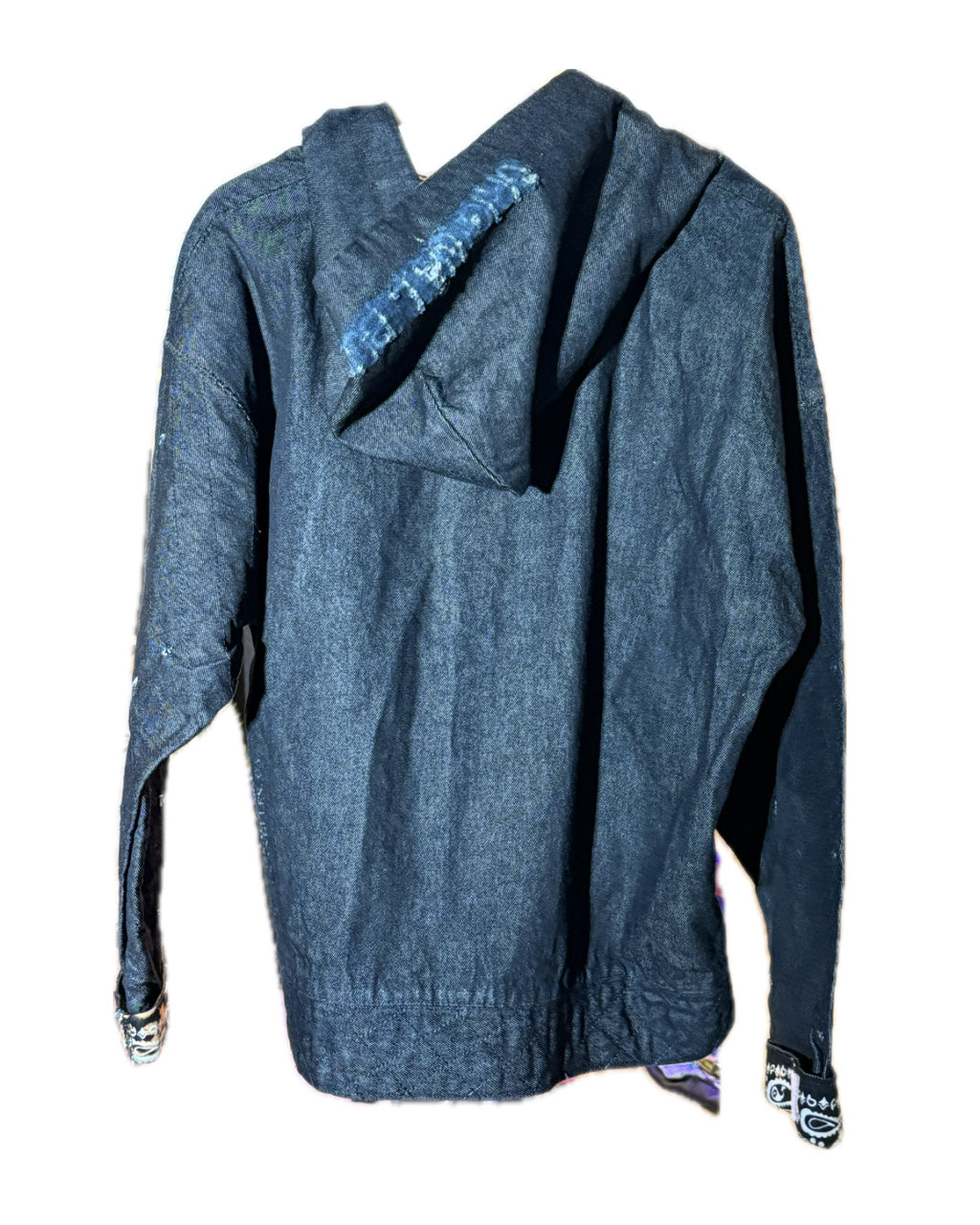 BLUE DENIM CHECKERED HOODIE BANDANA LINING (1/1)