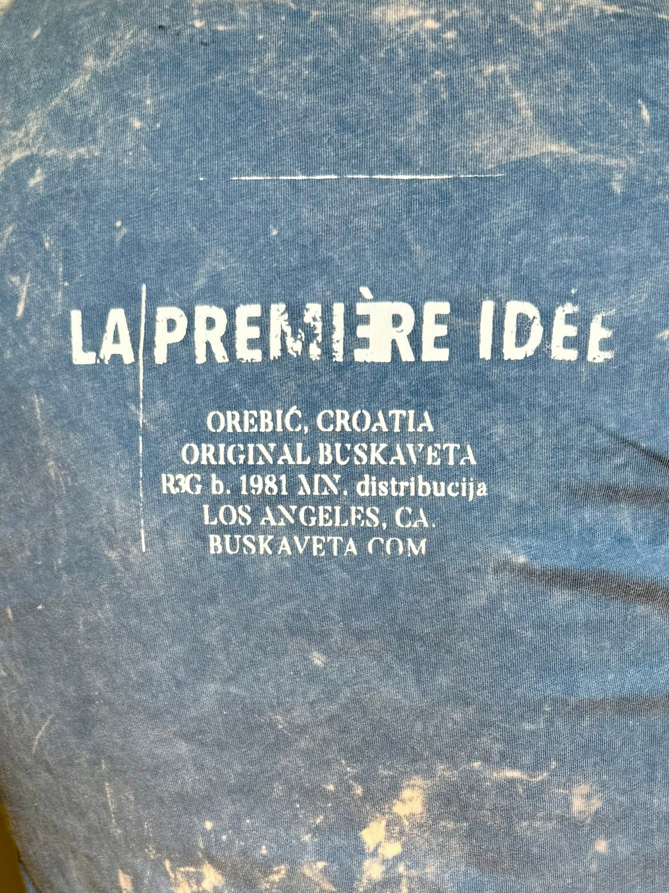 LA PREMIÈRE IDÉE ANGEL MUSE TRIPLE ACID WASH LIGHT BLUE T-SHIRT