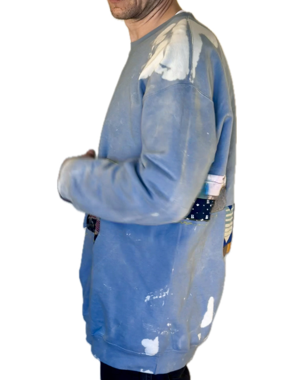 LIGHT BLUE SUPER SOFT EXTRA LONG 90’S COOGI ACID WASH CREWNECK XXL (1/1)