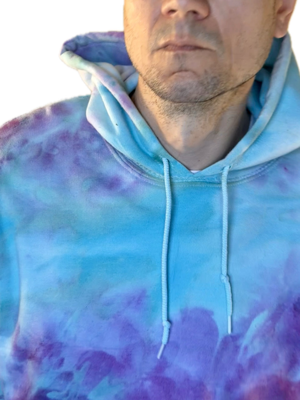 ICE DRIP BLUE TIE DYE REVERSIBLE HOODIE LARGE (1/1)
