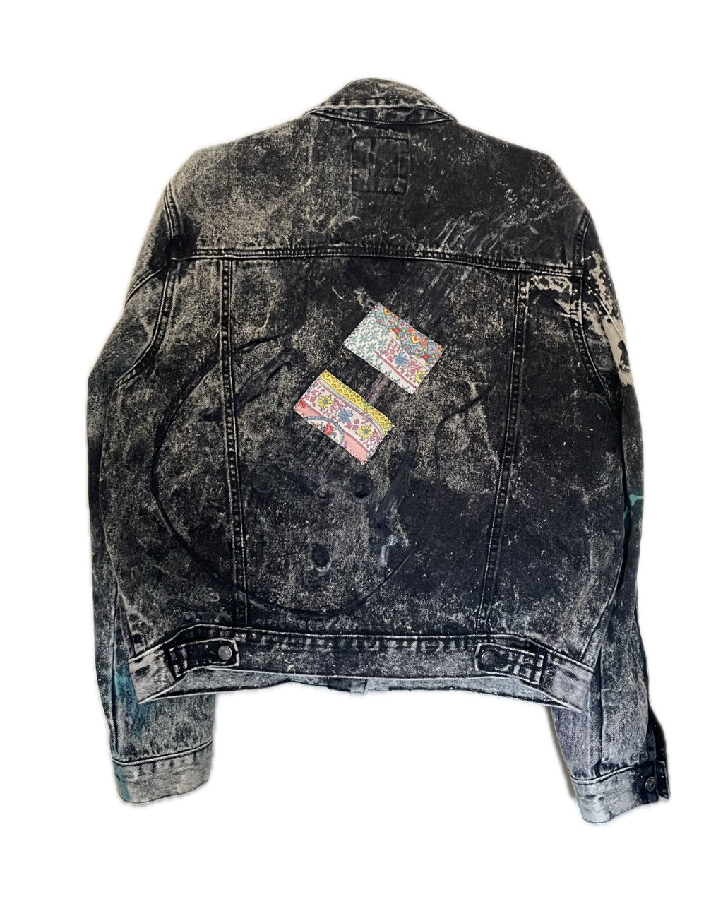 STONE WASH GUITAR DISTRESSED ROCKER JACKET (1/1)