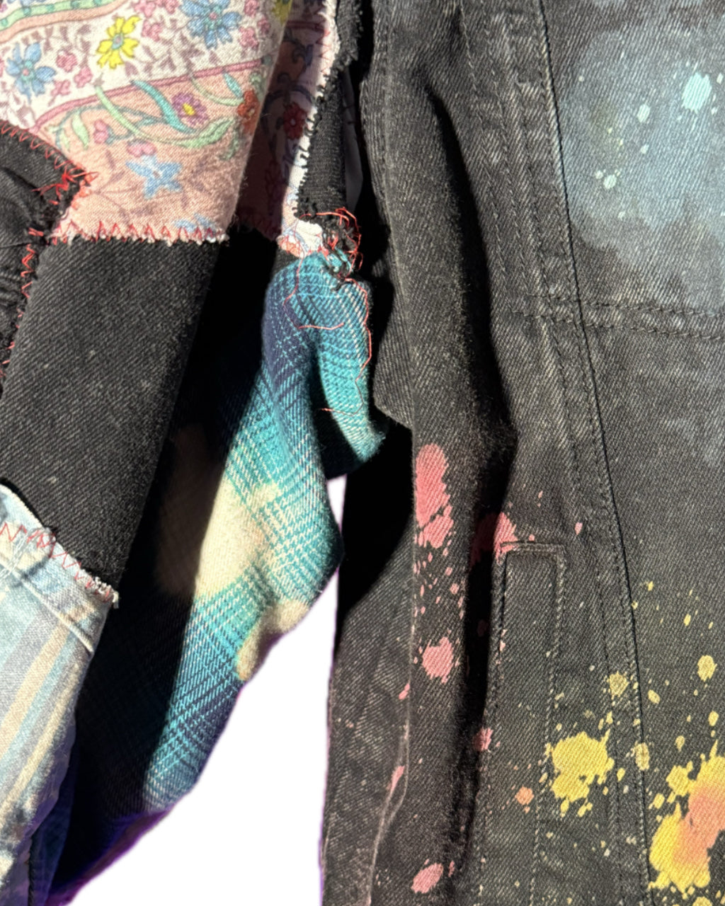 BLACK DOUBLE DENIM PATCH JACKET (1/1)