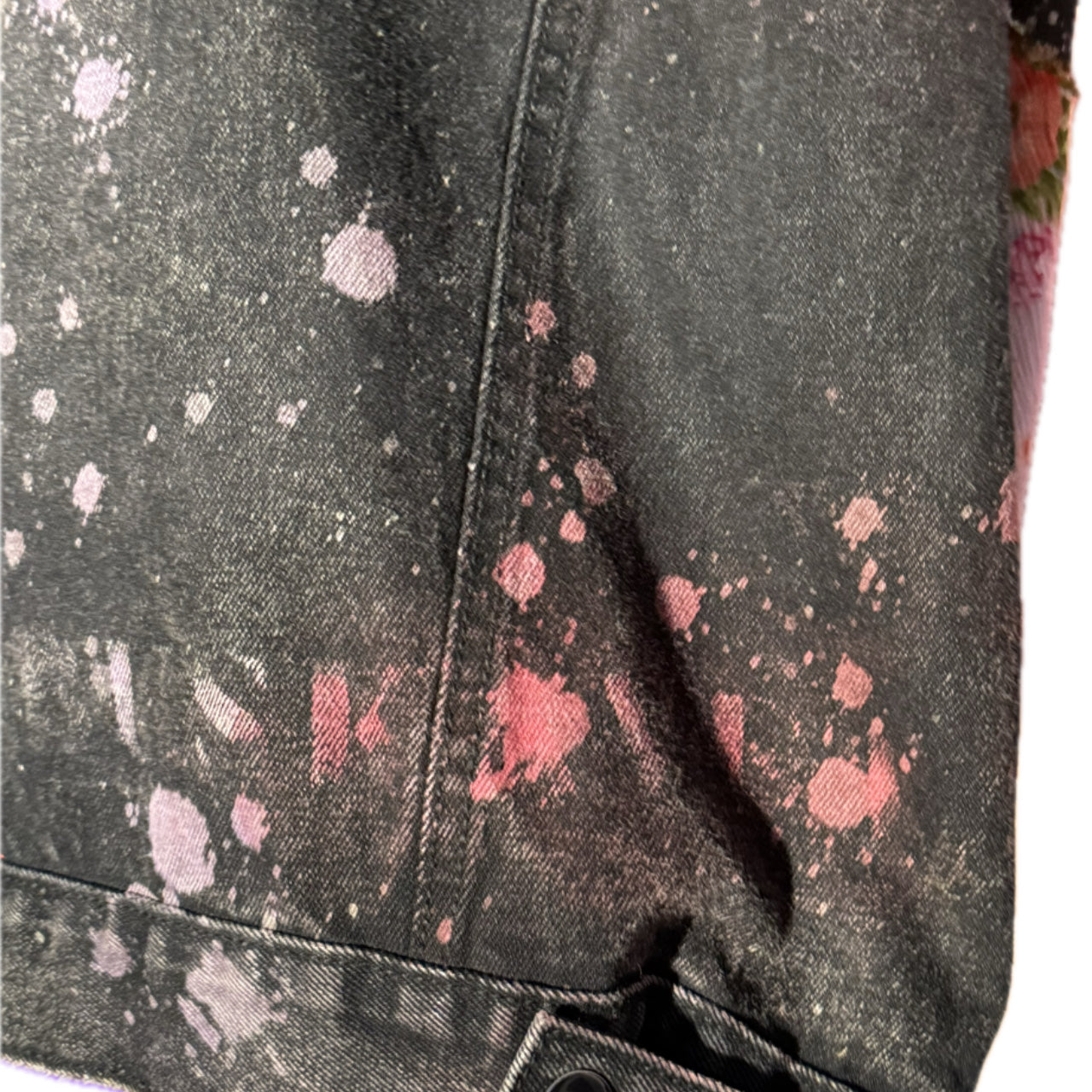 BLACK DOUBLE DENIM PATCH JACKET (1/1)
