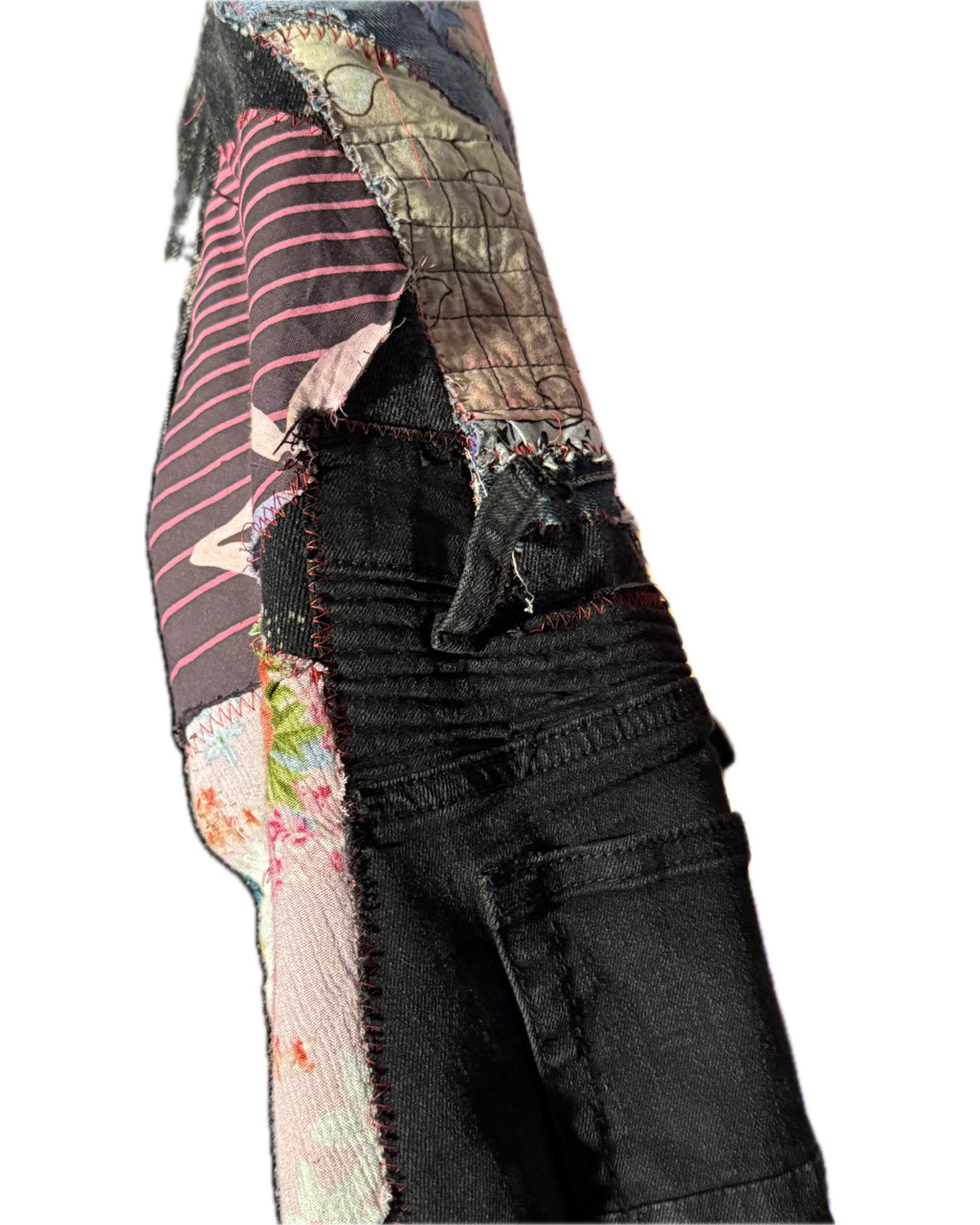 BLACK DOUBLE DENIM PATCH JACKET (1/1)