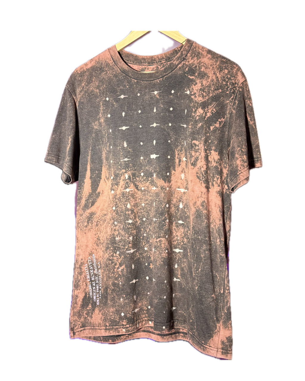 ORANGE GRAY MONOGRAM RETRO SPLATTER T-SHIRT (1/1)