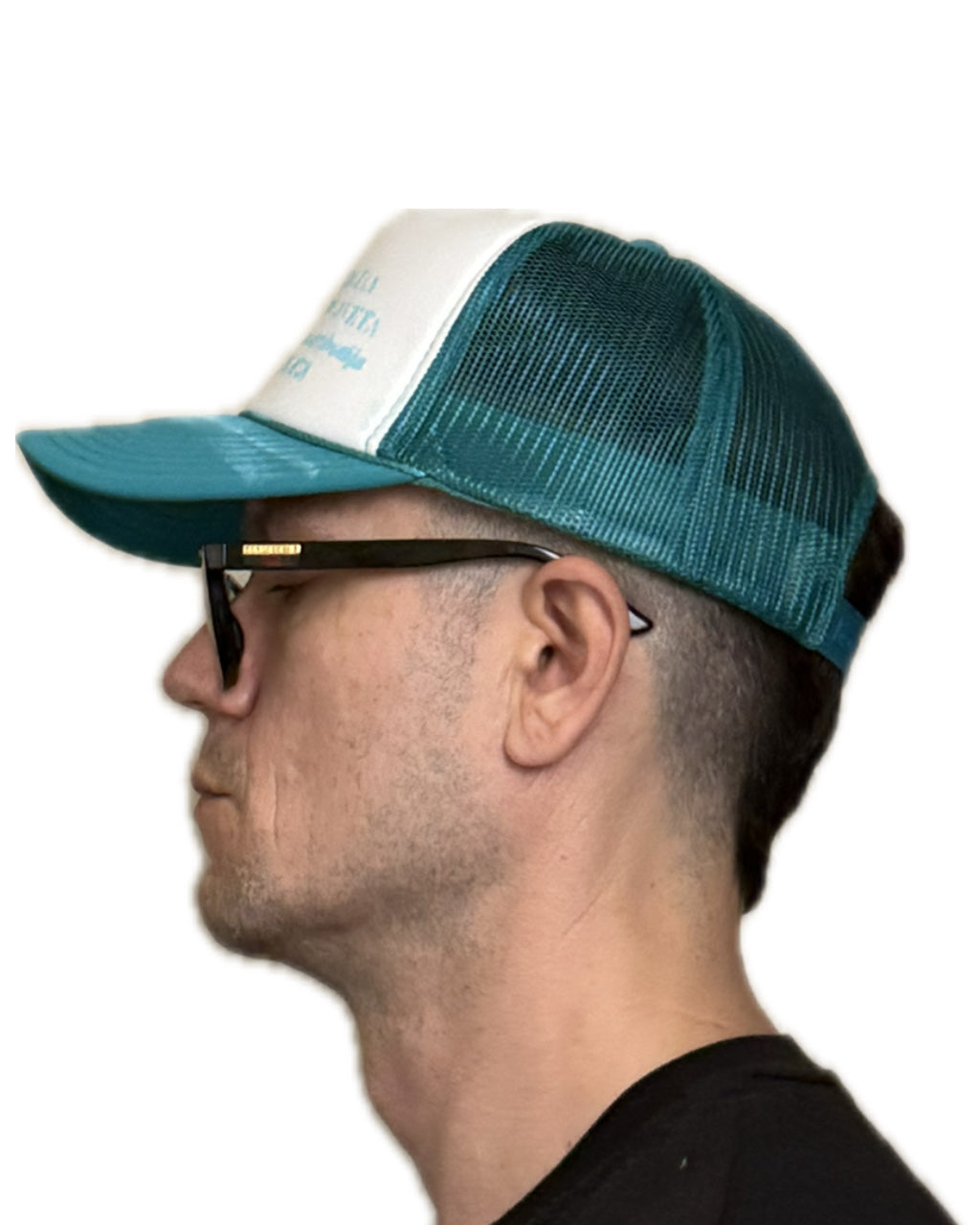 FULL TURQUOISE LOGO PAINT TRUCKER HAT (1/1)