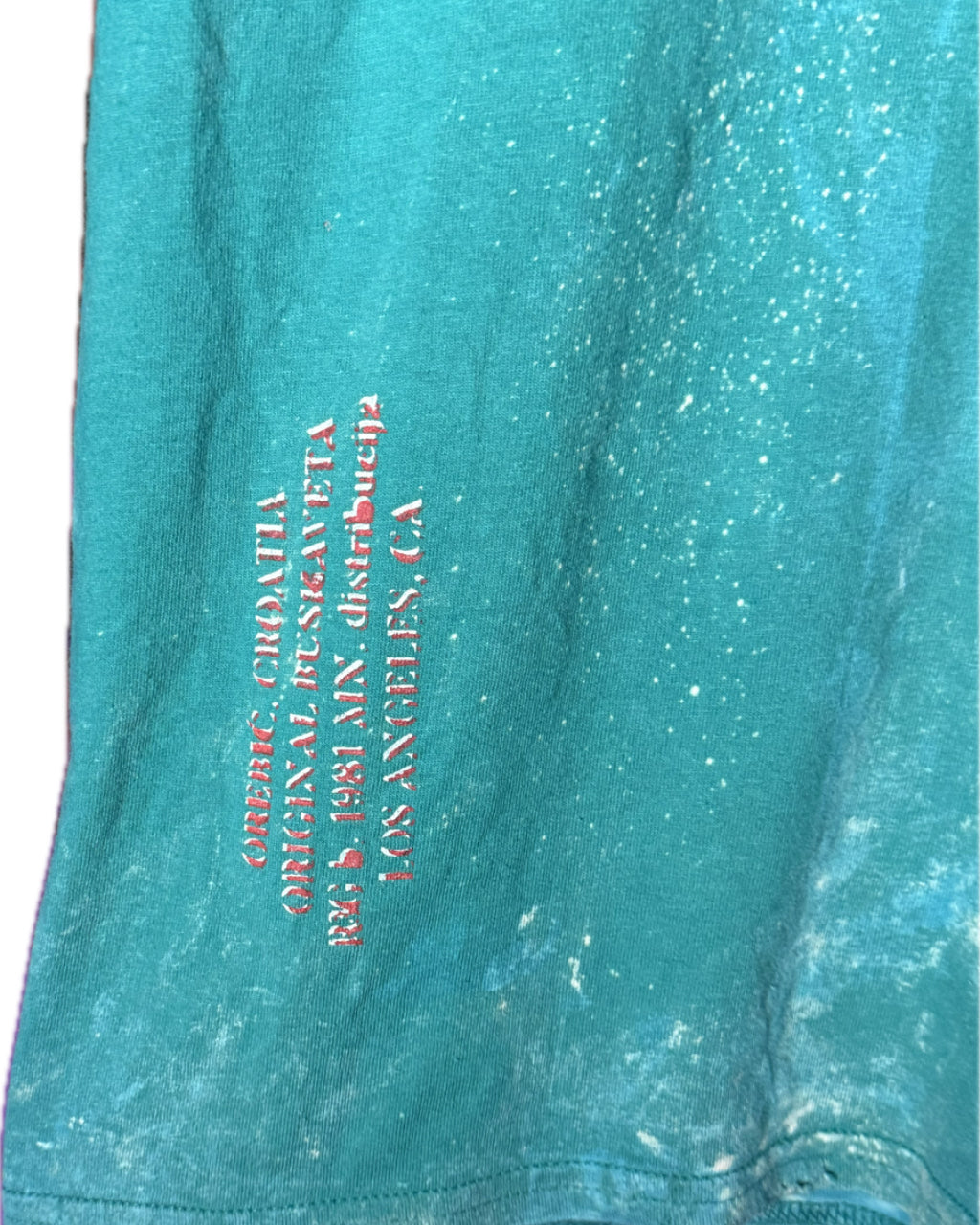 TURQUOISE GOLDEN DOUBLE LOGO T-SHIRT (1/1)