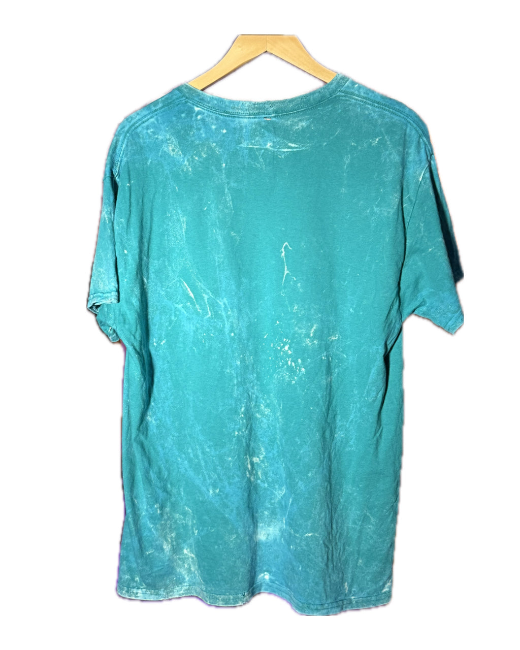 TURQUOISE GOLDEN DOUBLE LOGO T-SHIRT (1/1)