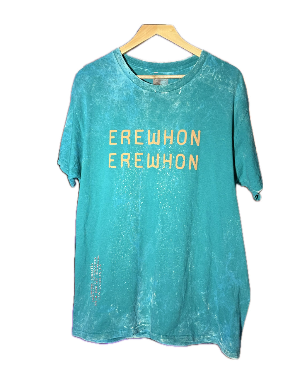TURQUOISE GOLDEN DOUBLE LOGO T-SHIRT (1/1)