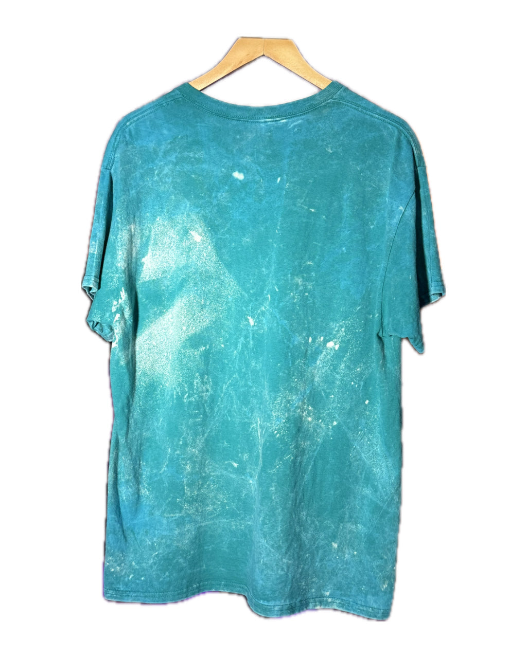 TURQUOISE GOLDEN DOUBLE LOGO T-SHIRT (1/1)