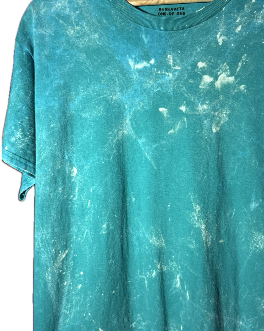 TURQUOISE GOLDEN DOUBLE LOGO T-SHIRT (1/1)