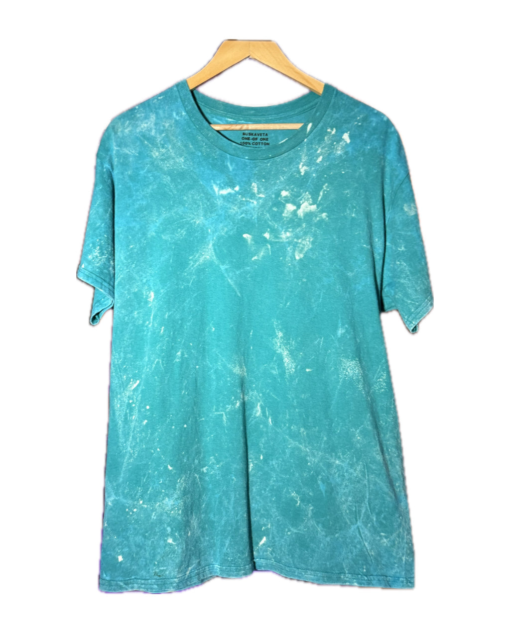 TURQUOISE GOLDEN DOUBLE LOGO T-SHIRT (1/1)