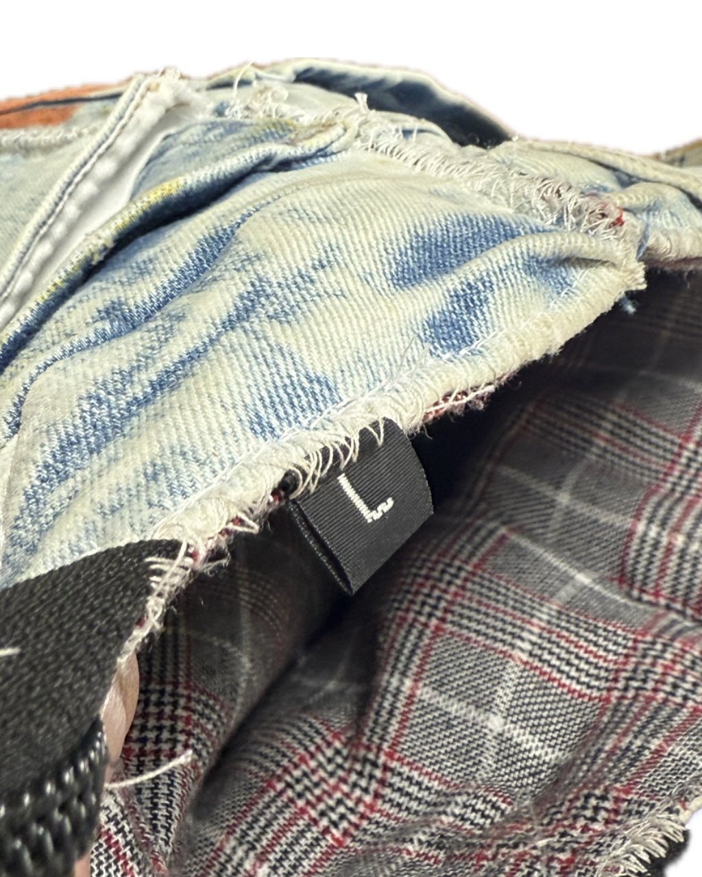 MULTICOLOR SPLATTER PAINT JEAN POCKET TOTE BAG NO.1 (1/1)