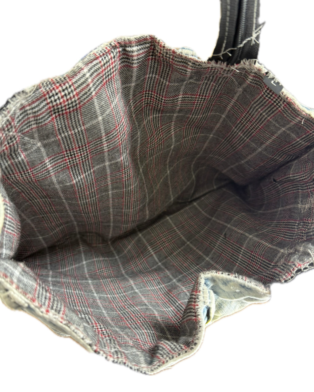 MULTICOLOR SPLATTER PAINT JEAN POCKET TOTE BAG NO.1 (1/1)