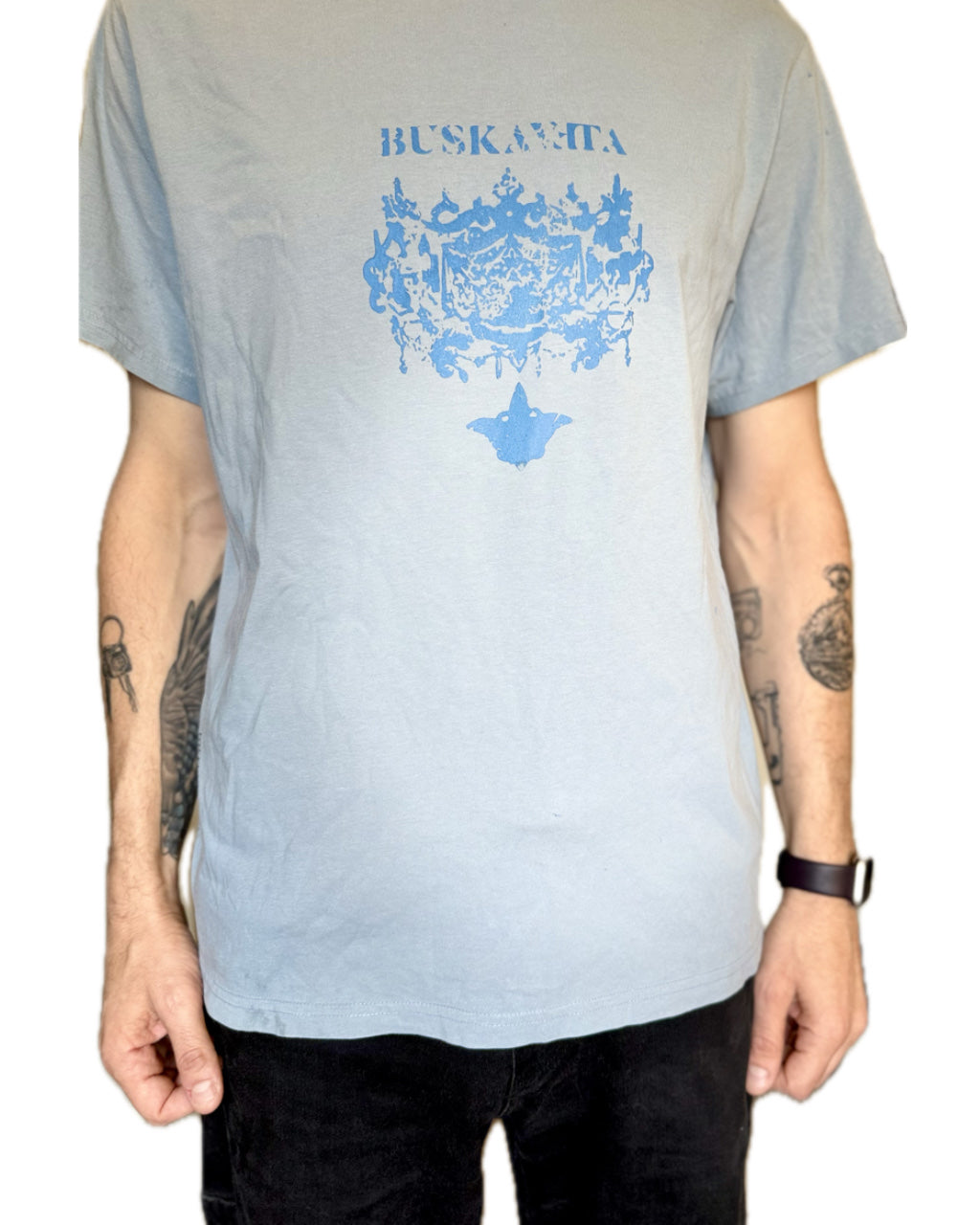 LIGHT BLUE GREEN ECHO TATTOO CHANDELIER T-SHIRT (1/1)