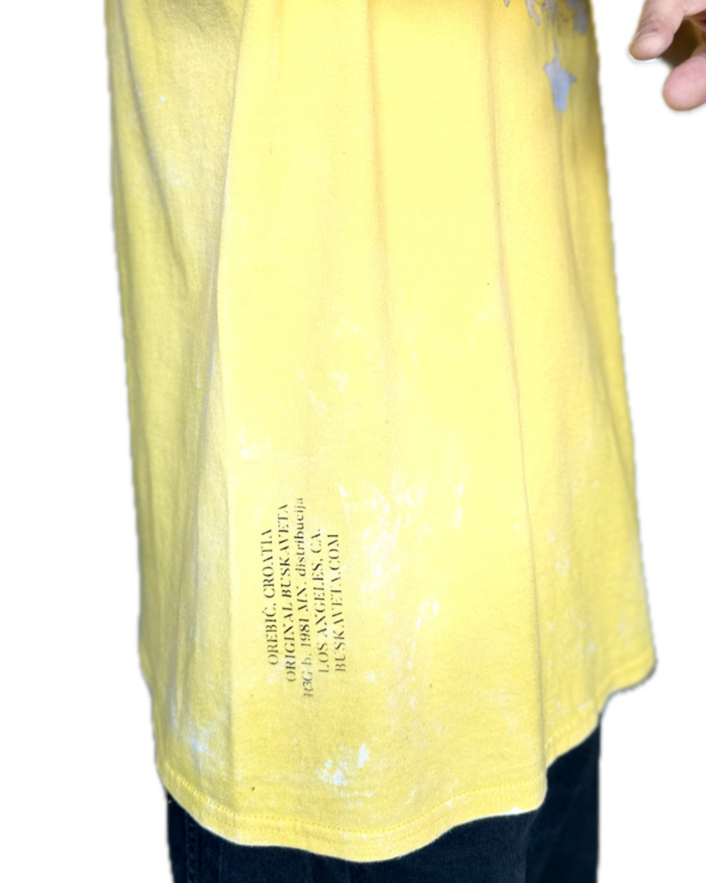 YELLOW ACID WASH FADED CHANDELIER T-SHIRT (1/1)