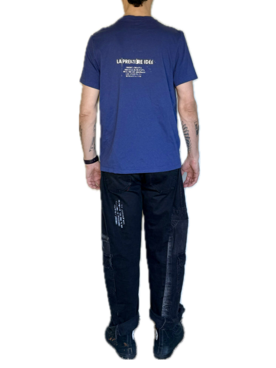 LA PREMIÈRE IDÉE ANGEL MUSE DARK BLUE POCKET T-SHIRT