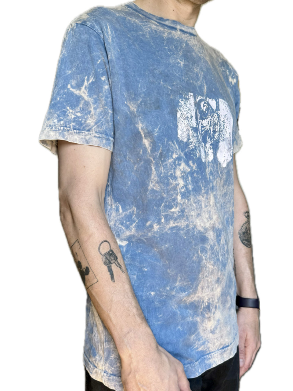 LA PREMIÈRE IDÉE ANGEL MUSE TRIPLE ACID WASH LIGHT BLUE T-SHIRT