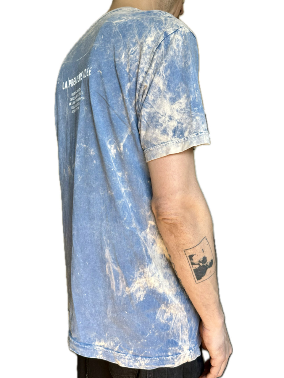 LA PREMIÈRE IDÉE ANGEL MUSE TRIPLE ACID WASH LIGHT BLUE T-SHIRT