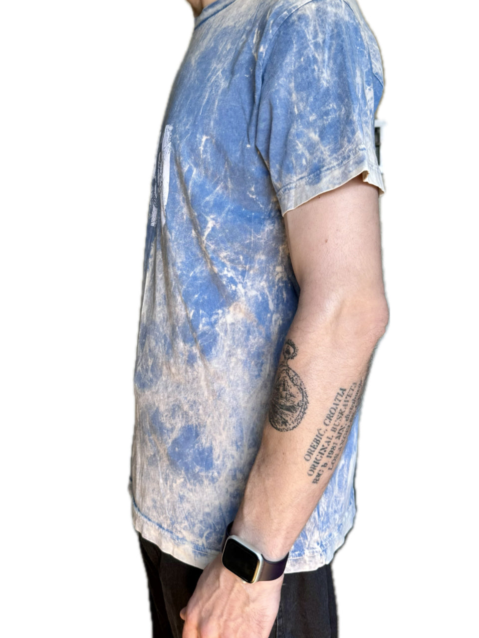 LA PREMIÈRE IDÉE ANGEL MUSE TRIPLE ACID WASH LIGHT BLUE T-SHIRT
