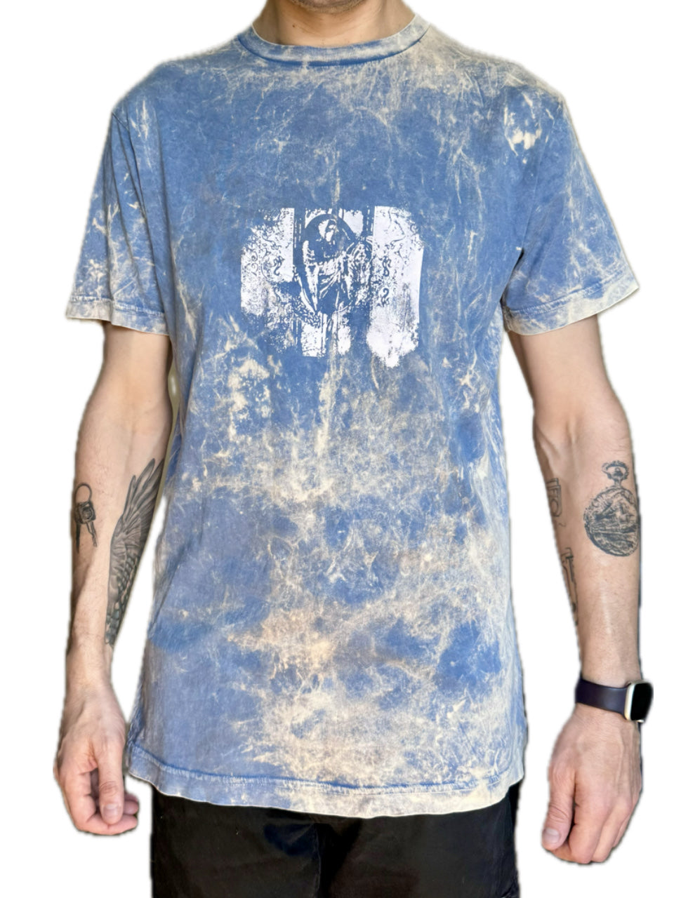 LA PREMIÈRE IDÉE ANGEL MUSE TRIPLE ACID WASH LIGHT BLUE T-SHIRT