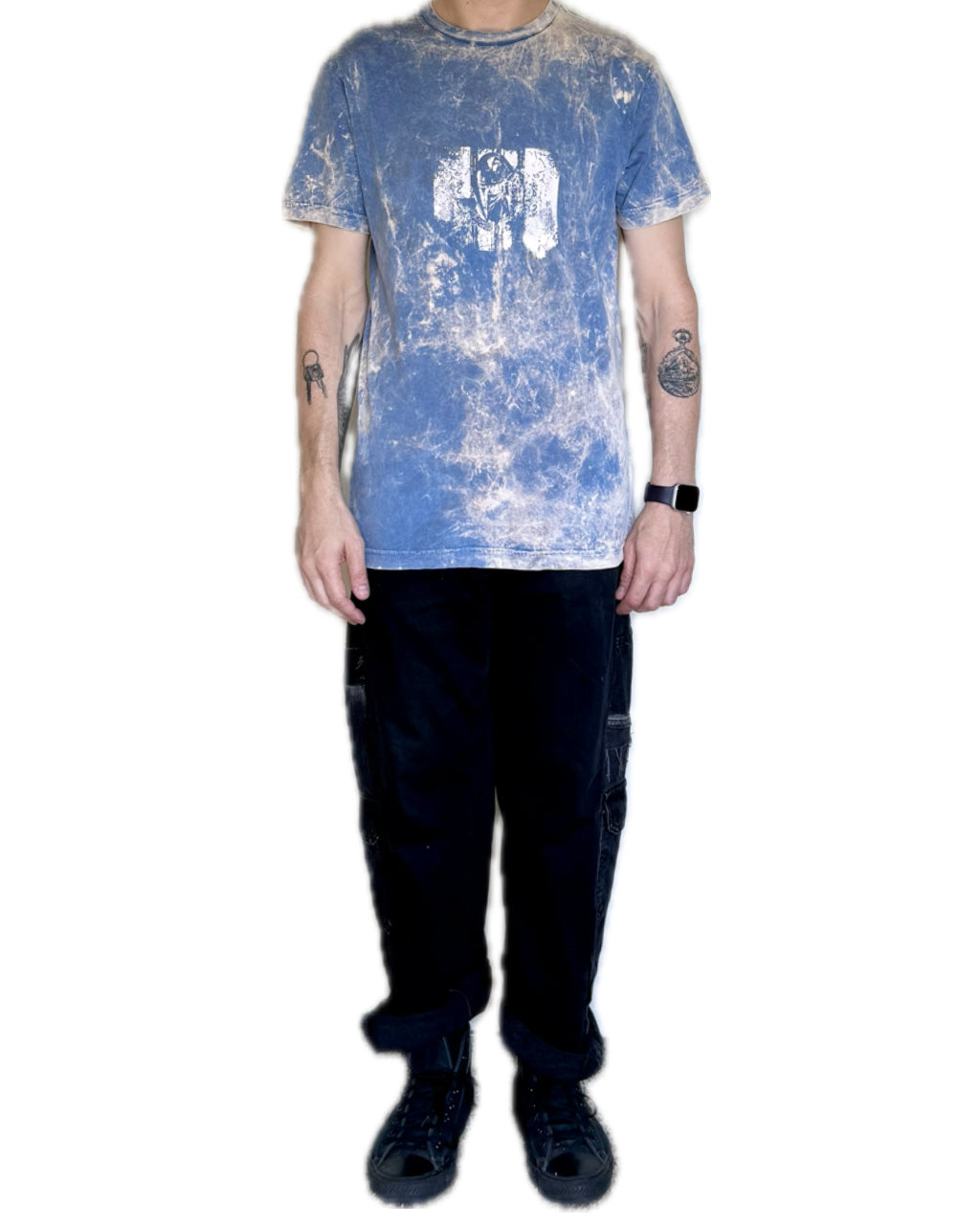 LA PREMIÈRE IDÉE ANGEL MUSE TRIPLE ACID WASH LIGHT BLUE T-SHIRT