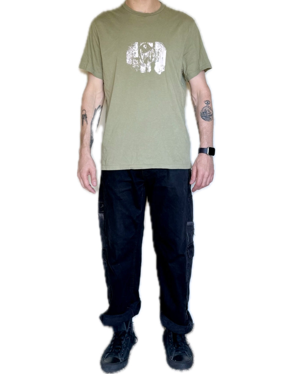 LA PREMIÈRE IDÉE ANGEL MUSE ORIGIN LOGO GREEN TAN T-SHIRT
