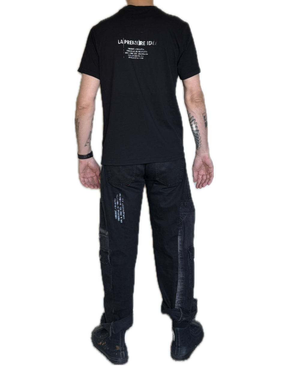 LA PREMIÈRE IDÉE ANGEL MUSE ORIGIN LOGO BLACK T-SHIRT