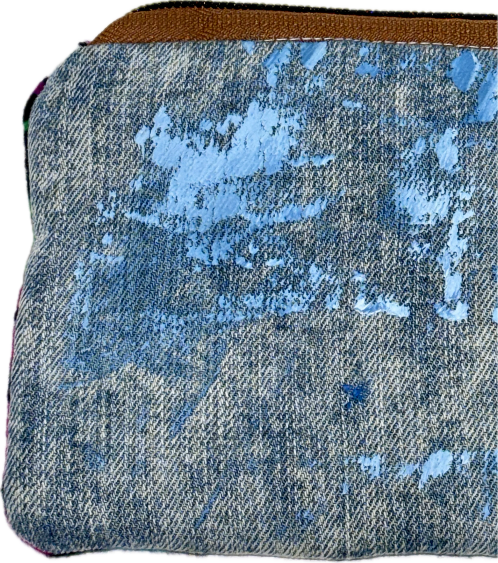 DENIM MULTI-COLOR STAR MONOGRAM WALLET (1/1)
