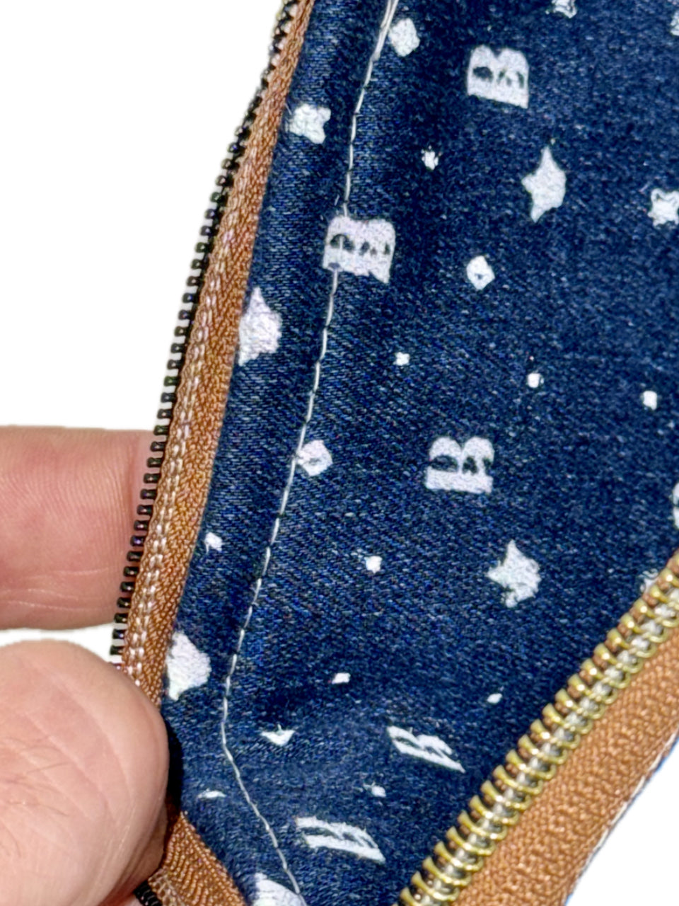 DENIM MULTI-COLOR STAR MONOGRAM WALLET (1/1)