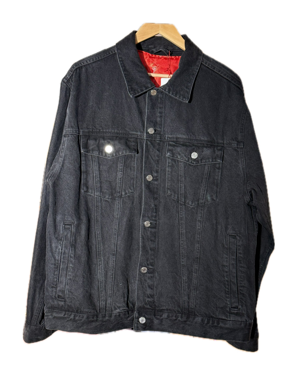 KOI FISH MURDER BLACK ROSES TRUCKER JACKET (1/1)