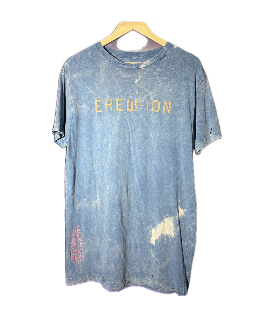 LIGHT BLUE DISTRESSED LOGO T-SHIRT (1/1)