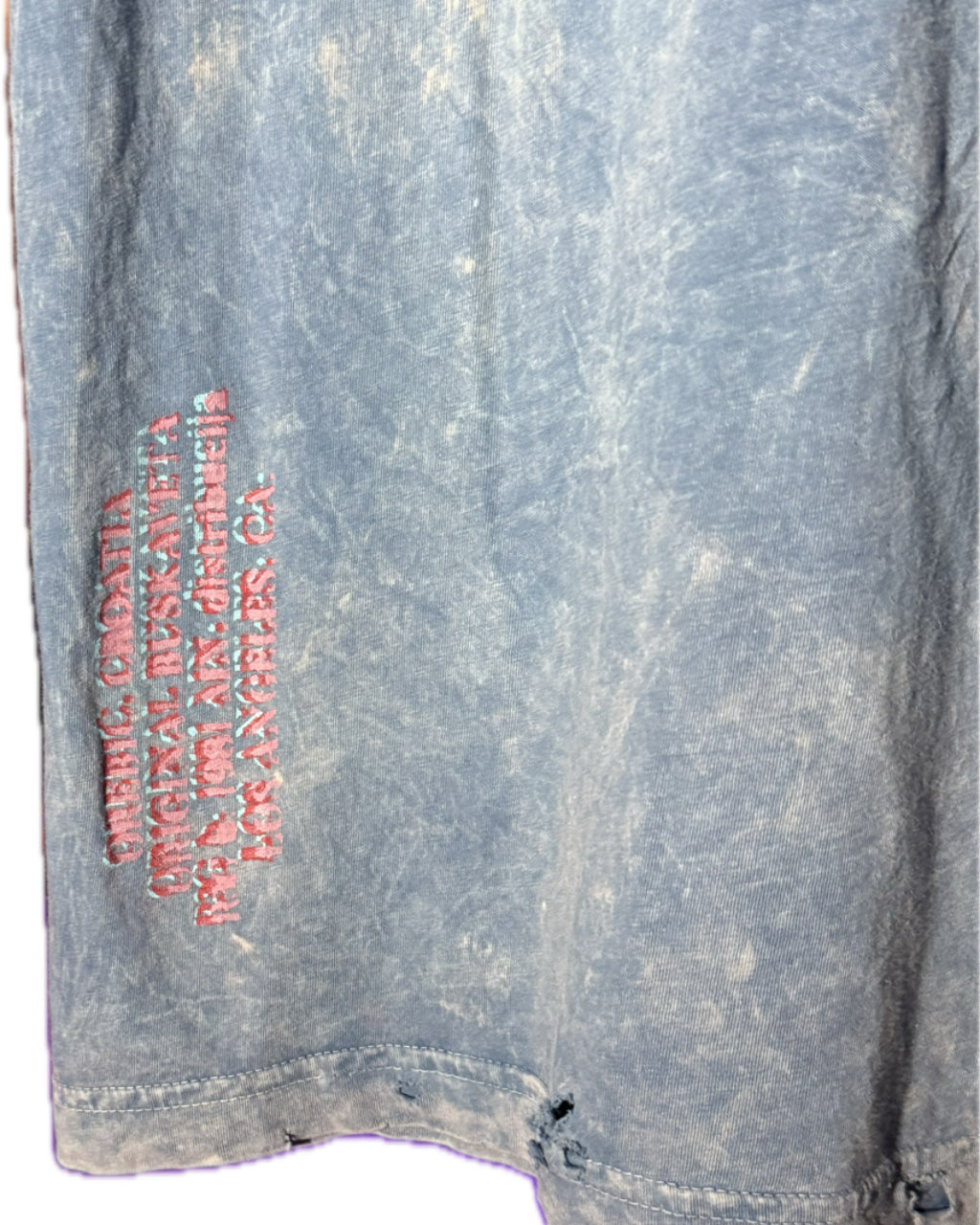 LIGHT BLUE DISTRESSED LOGO T-SHIRT (1/1)